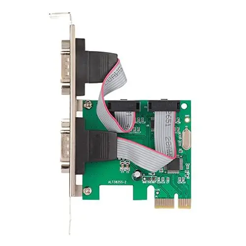 Produktbild: Elprico PCIE-Erweiterungskarte, Serielle PCI-E-Karte Computer-Desktop-COM-Anschluss PCIE-zu-RS232-Schnittstelle Erweiterungskarte mit Zwei Seriellen Anschlüssen