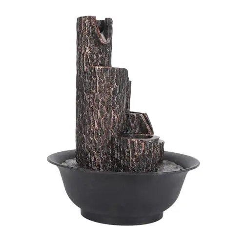 Produktbild: Elprico Tischbrunnen, Tischwasserfall, Meditationsbrunnen, Zimmerbrunnen, Büro, Zuhause, Entspannung, Tischbrunnen, Pool mit LED-Lichtern, Kleiner Wasserfall Wie Wasserfallbrunnen