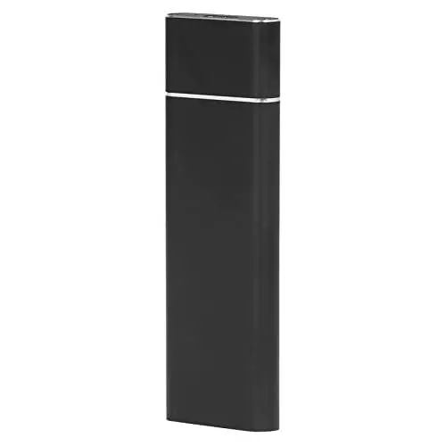 Produktbild: Elprico USB-C-SSD-Gehäuse M.2 NGFF Hochgeschwindigkeitsübertragung Typ C Tragbares Festplattengehäuse aus Metall (Schwarz)