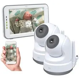 Produktbild: ELRO BC3000-2 Babyphone Royale-Babyfon-mit 12.7 cm Touchscreen Monitor HD-und App-Mit extra Kamera, 1 Stück (1er Pack)