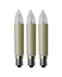 Produktbild: Eltric EGB Kleinschaftkerzen 23V/3W E10 Weihnachtskerzen Set - perfekt als Weihnachtsbaumkerzen, Schwibbogen Beleuchtung und Weihnachtsdeko Kerzen, 3er Blister