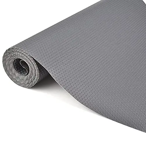 Produktbild: Eluckin Schubladenmatte rutschfeste 45x500cm Schubladenauskleidung Nicht klebende Eva Wasserdichtem Antirutschmatte für Regale Schränke Schubladen Kühlschranke Hause Büro, freier Schnitt, Grau