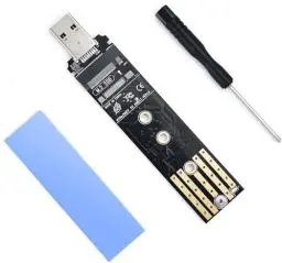 Produktbild: ELUTENG M.2 NVME NGFF USB Adapter, 10Gbps USB 3.1 Gen2 M2 SSD, USB zu PCIE NVME SATA SSD Festplatte Adapter Konverter Karte, UASP für B-Key/M-Key/B+M Key 2280 2260 2242 2230