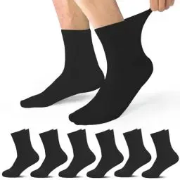 Produktbild: ELUTONG Diabetiker Socken Herren 6 Paar Socken Ohne Gummibund Herren Komfortbunud Baumwoll Socken für Diabetiker 43-47