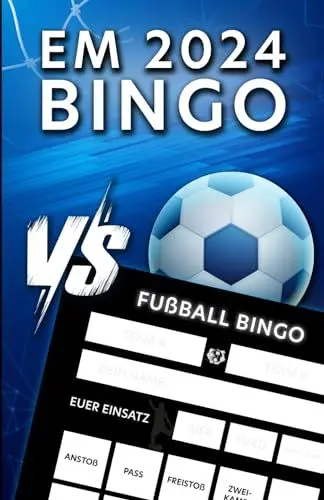 Produktbild: EM 2024 Fußball BINGO für zuhause - 50 Bingo Scheine - Tolle Geschenkidee für jeden Fußballfan - Perfektes Trinkspiel für jede Party: Das ultimative ... - Die Europameisterschaft kann kommen