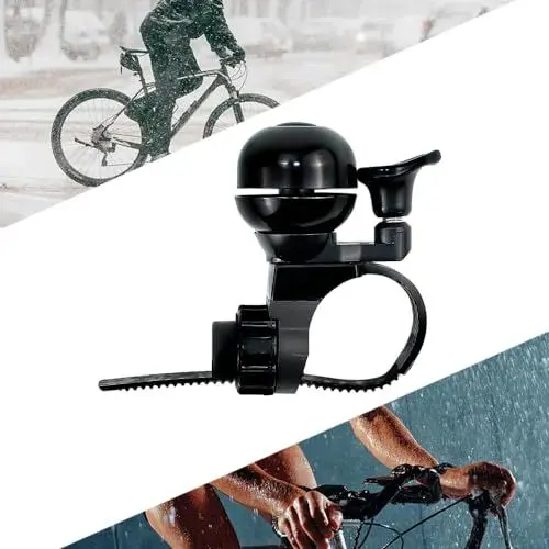Produktbild: EMAGEREN Fahrradklingel, Schwarz Klingel Fahrrad Rennrad,Laut Bike Bell Fahrrad Glocke Retro Fahrradglocke Kupferlegierung Mountainbike Klingel MTB für Straßenfahrräder Mountainbikes
