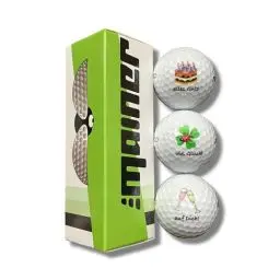 Produktbild: Emainer Golfball, 3 Geburtstags- Golfbälle, Dieser Ball kennt auch Dein Handicap oder Alter (3er Pack)