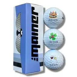 Produktbild: Emainer Golfball, Geburtstag, ToDo Golf Geschenk, 3er-Pack, Golfbälle mit maximaler Reichweite, die auch Dein Highscore kennen (Geburtstag)
