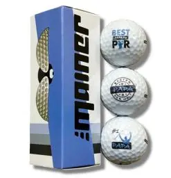 Produktbild: Emainer Golfball, Geburtstag, ToDo Golf Geschenk, 3er-Pack, Golfbälle mit maximaler Reichweite, die auch Dein Highscore kennen (#Dad)