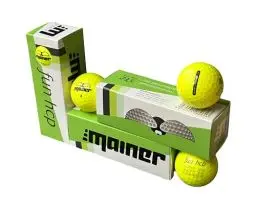 Produktbild: Emainer Golfball, softe Golfbälle mit maximaler Reichweite, Dieser Ball kennt Dein Handicap, im 3er-Pack, Farben: weiß und gelb glänzend, rot matt (gelb Supersoft, 1x3er Pack)