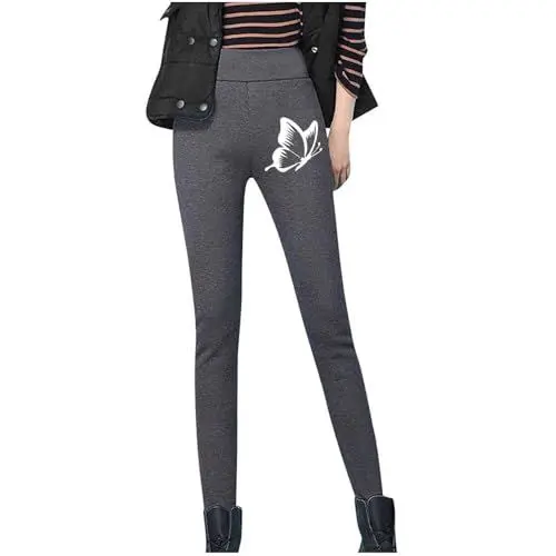 Produktbild: EMATOP Hose Damen Winter Warm Jogginghose Sherpa Innenfutter Thermo Leggings Hohe Taille Elegant Thermoleggins Einfarbig Baumwolle Thermohose Elastische Taille Laufhose für Frauen Sporthose