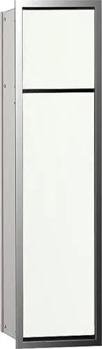 Produktbild: Emco Asis 150 Unterputz Badschrank für WC, chrom/Glas weiß, Einbauschrank, Türanschlag wählbar - 974027840