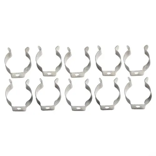 Produktbild: Emiif Federklemmen, Feder-Frottee-Clips, Besen- und Wischmopp-Clips zum Aufhängen von Küche, Haus, Garten, Garage, Organisation (10 mm), 10 Stück