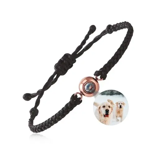 Produktbild: EMIRISTIC Personalisiertes Foto-Armband mit Bild im Inneren, handgefertigtes Armband für jeden besonderen Anlass, Free Size, Edelstahl, Ohne Edelstein