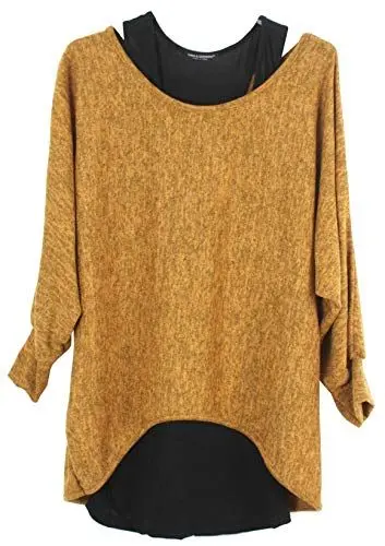 Produktbild: Emma & Giovanni - Damen Langarmshirt/Pullover (2 Stück) (XL, Ocker)