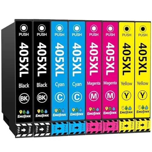 Produktbild: Emojink 8Pack 405 Patronen 405XL Druckerpatronen für Epson Workforce Pro WF-3820DWF WF-4830DTWF 3825DWF 4820DWF 4825DWF WF-7830DTWF WF-7835DTWF WF-7840DTWF Drucker