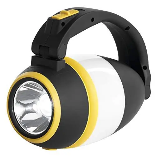 Produktbild: EMOS - Multifunktionale LED-Campinglampe - tragbar - 3 Lichttypen - 215lm, max. 305m - 3 Leuchtmodi - 90 Stunden - Batteriebetrieben (3x AA) - für Außenbereich - schwarz-gelb