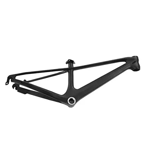 Produktbild: Emoshayoga 20-Zoll-Fahrradrahmen, Korrosionsbeständiger Kohlefaser-Schnellspanner-Rennradrahmen mit Hoher Härte für Fahrradzubehör