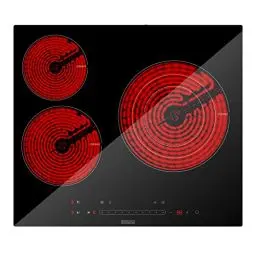 Produktbild: Empava Cerankochfeld 5700W, Kochfeld 3 Platten, Ceranfeld Autark, Glaskeramik Kochfelder, Hob, , Keramikkochfeld, , Autarkes, Cooktops, Schwarz