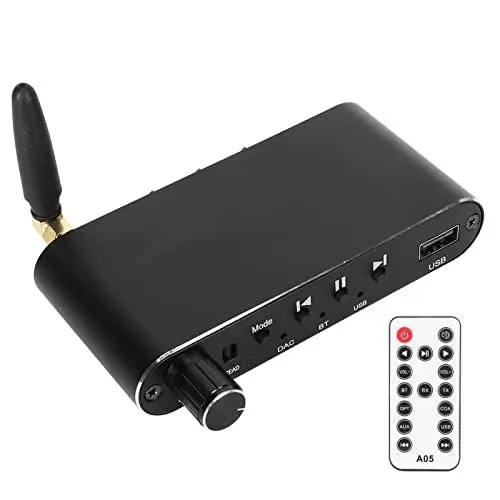 Produktbild: Empfänger-Sender, DAC-Digital-Analog-Konverter, Multifunktions-HiFi, Verlustfreies, Klangstabiles Signal für Lautsprecher für Auto für PC