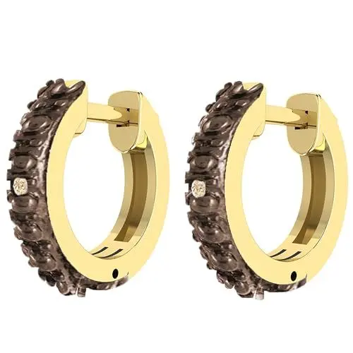 Produktbild: Emporia Damen Ohrringe silber 925 mit echten Champagner-Diamant Ohhringe vergoldete Ohrringe Silberohrringe Steckend Luxus Stil besondere anlässe ohrringe geschenke für frauen