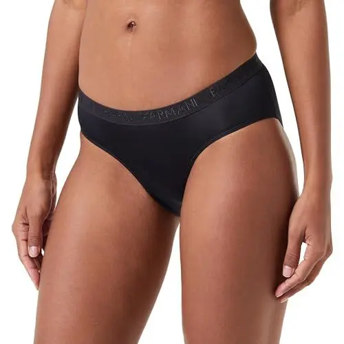 Produktbild: EMPORIO ARMANI Damen Iconic Microfiber Logoband High Brief, SCHWARZ, M