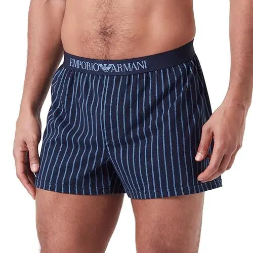 Produktbild: EMPORIO ARMANI Herren Stretch Cotton Classic Pattern Mix Boxer Briefs, Stripes Print, M