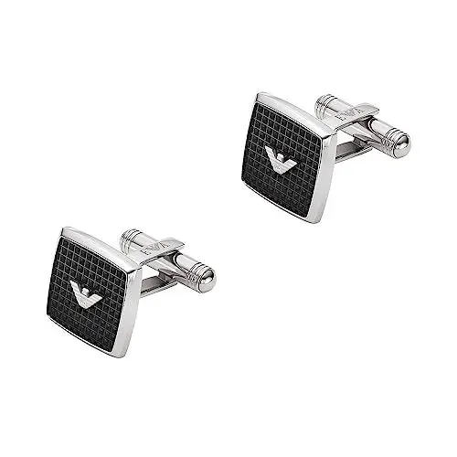 Produktbild: Emporio Armani Manschettenknöpfe für Männer Edelstahl Manschettenknöpfe, Länge: 15mm, Breite: 15mm, Höhe: 2.7mm, EGS2997040