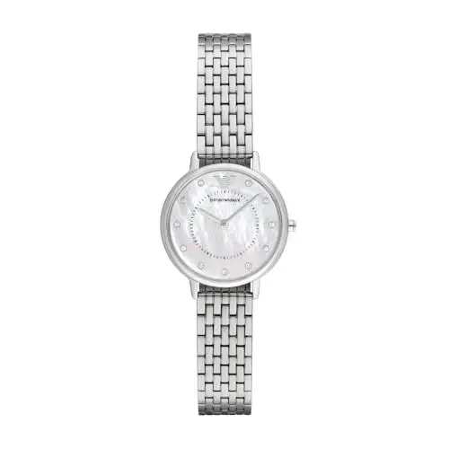 Produktbild: Emporio Armani Uhr für Damen , Zweizeiger Uhrwerk, 28mm na Edelstahlgehäuse mit Edelstahlarmband, AR2511