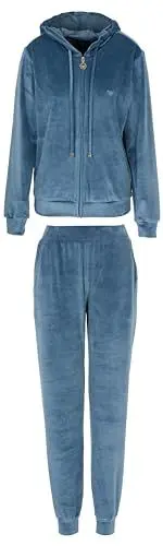 Produktbild: Emporio Armani Damen Chenille Loungewear Zip Tracksuit Sweatshirt, Sturm, L