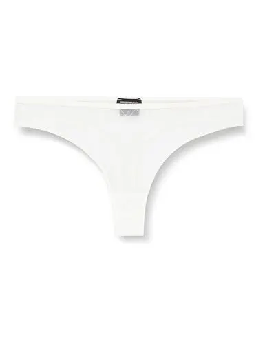 Produktbild: Emporio Armani Damen Emporio Armani Women's All Over Mesh Monogram Thong Panties, Pale Cream, L EU