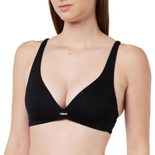 Produktbild: Emporio Armani Damen Emporio Armani Women's Bralette Dreamy Viscose Lace Padded Bra, Schwarz, XL EU