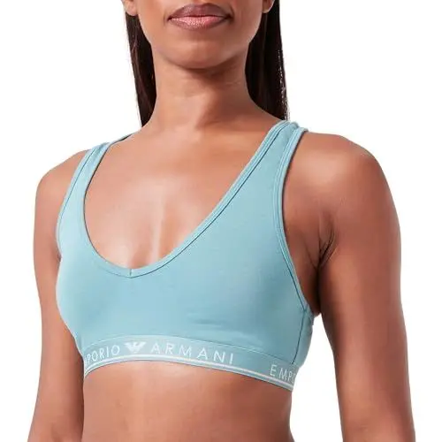 Produktbild: Emporio Armani Damen Emporio Armani Women's Bralette Iconic Logoband Bra, Arctic, S EU