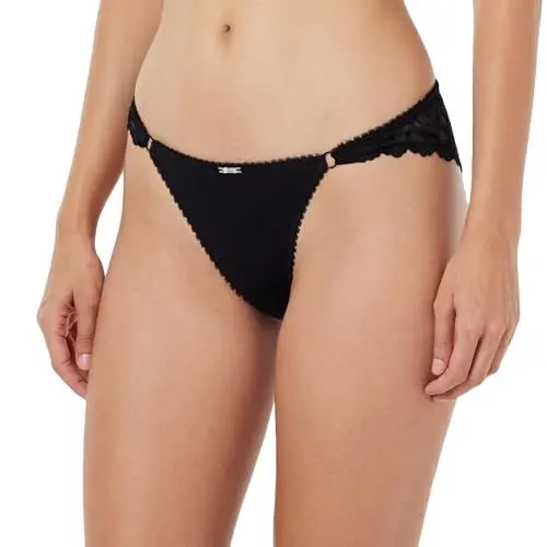 Produktbild: Emporio Armani Damen Emporio Armani Women's Dreamy Viscose Lace Briefs, Schwarz, S EU