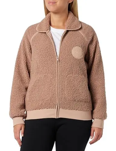Produktbild: Emporio Armani Damen Emporio Armani Women's Fuzzy Fleece Full Zip Jacket, Hazel Brown, M EU