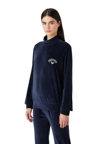 Produktbild: Emporio Armani Damen Emporio Armani Women's Sweater Ribbed Velour Sweatshirt, Marine, XS EU