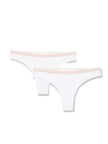 Produktbild: Emporio Armani Damen Essential Studs Logo 2-Pack Brasilian Unterwäsche, Bianco, S