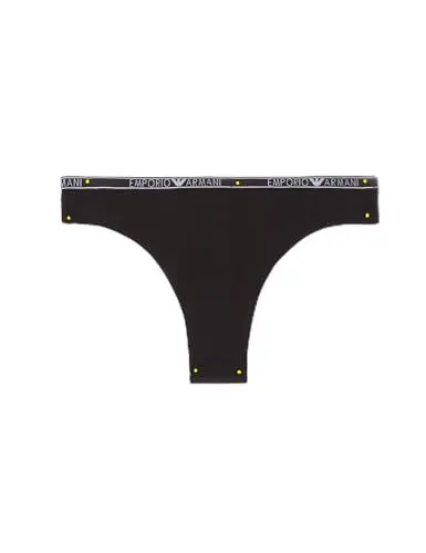Produktbild: Emporio Armani Damen Essential Studs Logo 2-Pack Brasilian Unterwäsche, Nero, XL