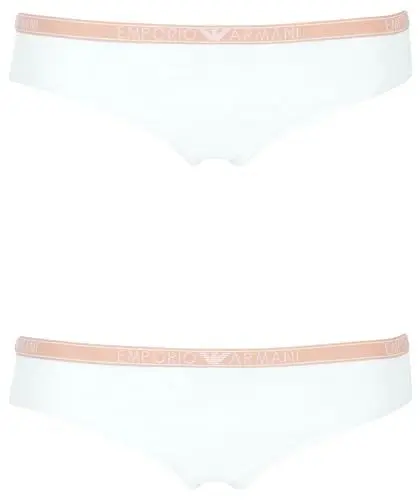 Produktbild: Emporio Armani Damen Essential Studs Logo 2-Pack Brief Unterwäsche, Bianco, XL