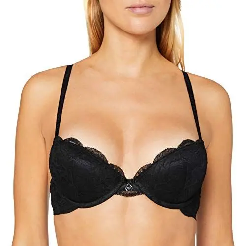 Produktbild: Emporio Armani Damen Virtual Lace Natural Bra Push Up BH, Schwarz, 70C EU