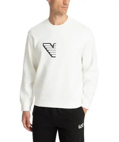 Produktbild: Emporio Armani Herren-Sweatshirt, gebrochenes Weiß, Cremeweiß, X-Large