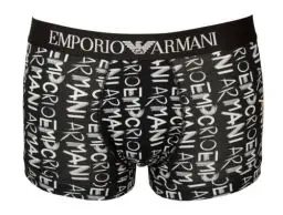 Produktbild: Emporio Armani Herren All Over Logo Trunk Badehosen, Nero Stampa Perla, L