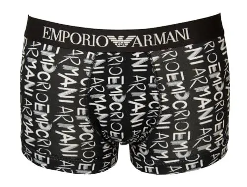 Produktbild: Emporio Armani Herren All Over Logo Trunk Badehosen, Nero Stampa Perla, L