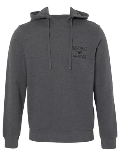 Produktbild: Emporio Armani Herren Emporio Armani Men's Sweater Iconic Terry Sweatshirt, Black Melange Grey, L EU