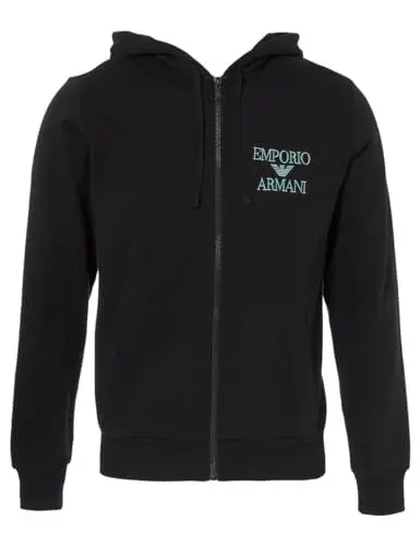 Produktbild: Emporio Armani Herren Emporio Armani Men's Zipped Iconic Terry Sweatshirt, Schwarz, L EU