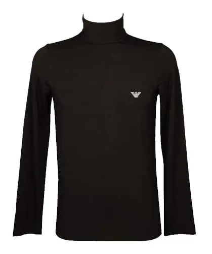 Produktbild: Emporio Armani Herren Soft Modal Turtle Neck Sweater, Schwarz, M