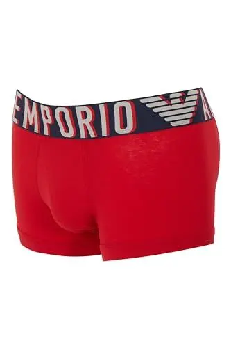 Produktbild: Emporio Armani Herren Stretch Cotton Megalogo Trunks, RED, M