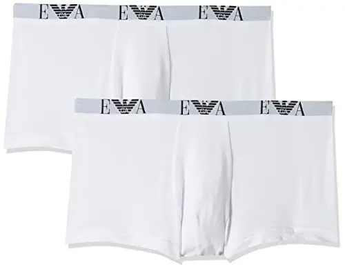Produktbild: Emporio Armani Herren Essential Monogram 2-pack Boxershorts, White/White, L EU