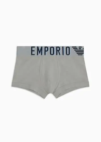 Produktbild: Emporio Armani Men's Stretch Cotton Megalogo Trunk, Stone, XL