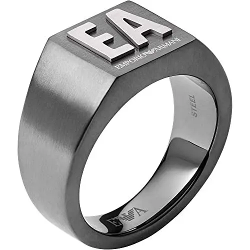 Produktbild: Emporio Armani Ring Für Männer Essential, Größe: 27mm X 25mm X 4mm Gunmetal Edelstahlring, EGS2755060